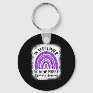 Rainbow In September We Wear Purple Heimerheimer's Key Ring