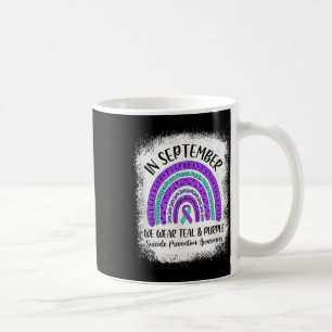 Rainbow In September We Wear Teal Purple Suicide P Coffee Mug