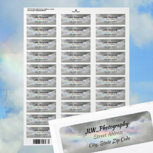 Rainbow in Storm Clouds Heavenly Return Address Label
