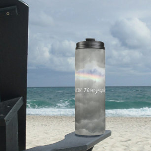 Rainbow in Storm Clouds Sky Grey Thermal Tumbler