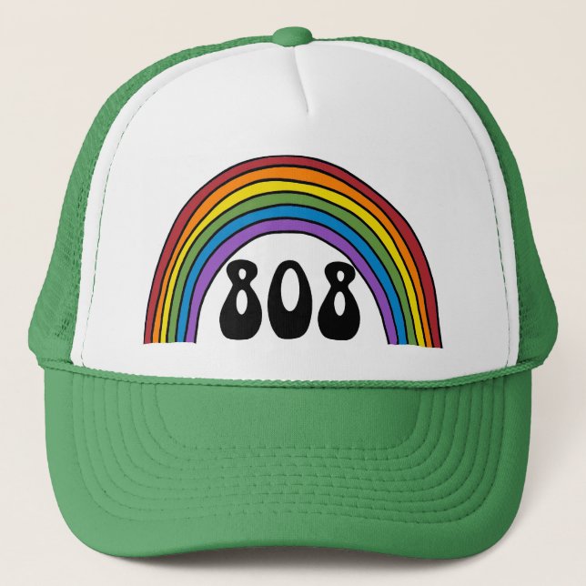 Rainbow in the 808 trucker hat (Front)