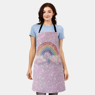 Rainbow in the Cloud Abstract Apron