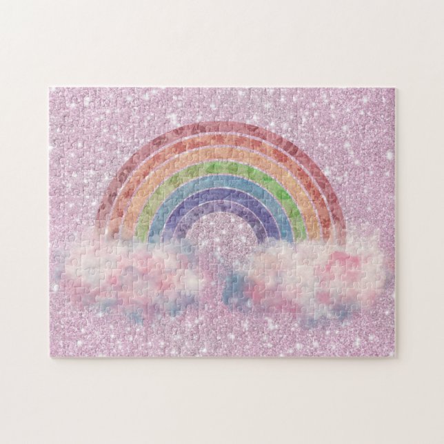 Rainbow in the Cloud Abstract Jigsaw Puzzle (Horizontal)