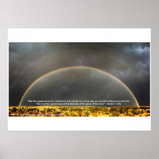 Rainbow in the Namibian Desert Poster