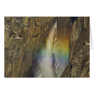 Rainbow in Upper Yosemite Falls in Yosemite