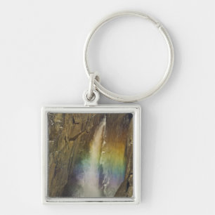 Rainbow in Upper Yosemite Falls in Yosemite Key Ring