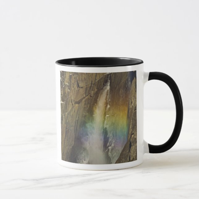 Rainbow in Upper Yosemite Falls in Yosemite Mug (Right)