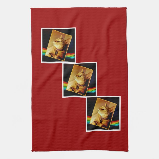 Rainbow Indigo Tea Towel (Vertical)