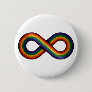 Rainbow Infinity 6 Cm Round Badge