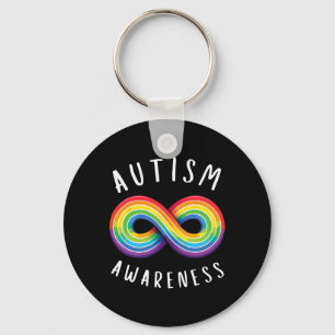Rainbow Infinity Autism Awareness Key Ring