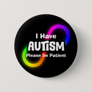 Rainbow Infinity Knot Autism Awareness   6 Cm Round Badge