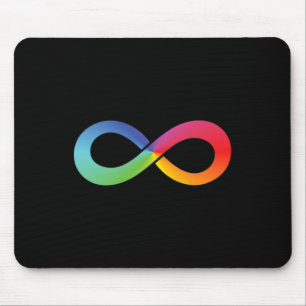 Rainbow Infinity Symbol Autism Awareness Neurodive Mouse Pad