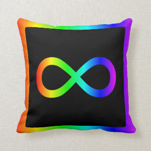 Rainbow Infinity Symbol Cushion