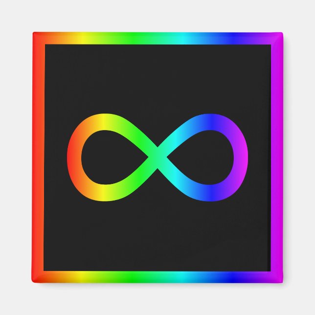Rainbow Infinity Symbol Magnet (Front)
