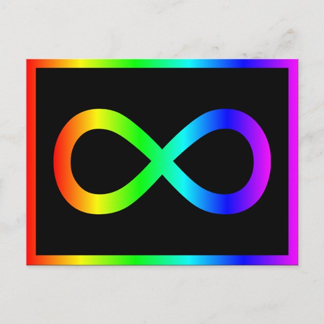Rainbow Infinity Symbol Postcard (Front)