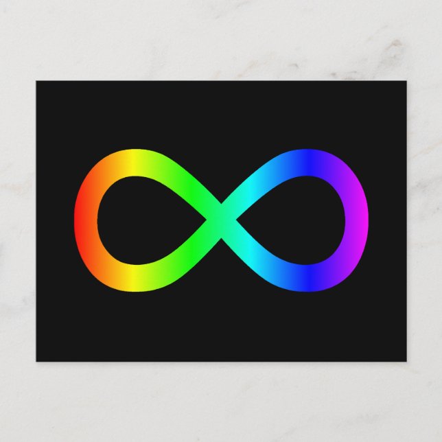 Rainbow Infinity Symbol Postcard (Front)