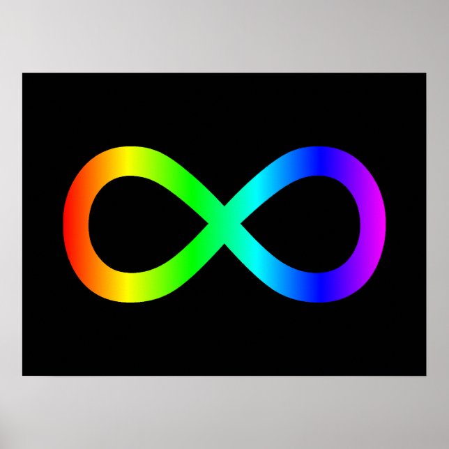 Rainbow Infinity Symbol Poster (Front)