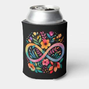 Rainbow Infinity Watercolor Flowers Autism Can Cooler