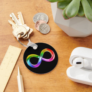 Rainbow Inifinity Symbol Key Ring