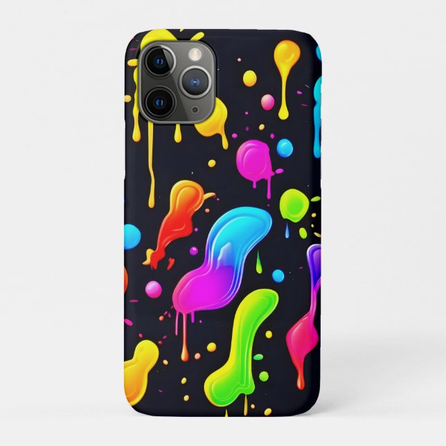 Rainbow Ink Paint Splashes Case-Mate iPhone Case (Back)
