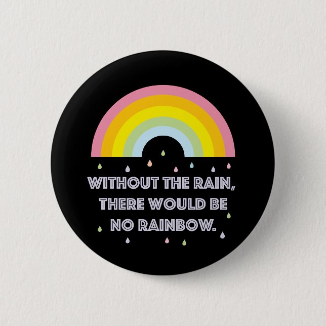 Rainbow Inspirational and Motivational Quote 6 Cm Round Badge (Front)