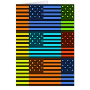 Rainbow-Inspired American Motif Flag Design