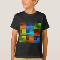 Rainbow-Inspired American Motif Flag Design