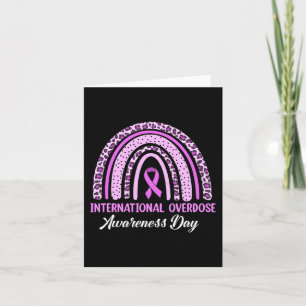 Rainbow International Overdose Awareness Day Purpl Card