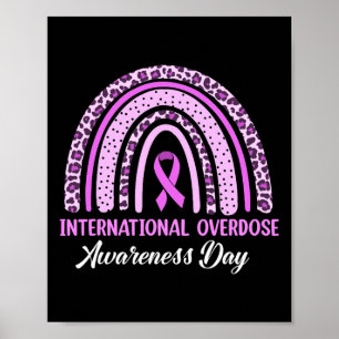 Rainbow International Overdose Awareness Day Purpl Poster