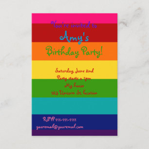 Rainbow invitation
