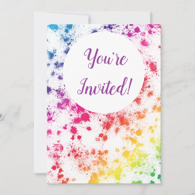 Rainbow Invitation (Front)