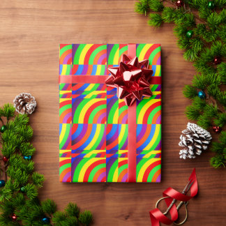 RAINBOW INVITATION GREETING PACKAGE WRAPPING PAPER