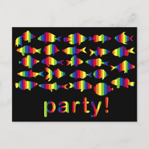Rainbow Invitation Postcard