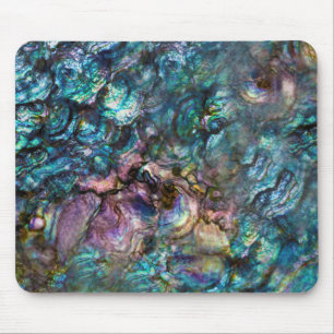 Rainbow Iridescent Abalone Sea Shell Mouse Pad