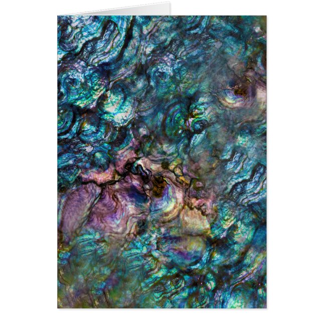 Rainbow Iridescent Abalone Sea Shell Thank You (Front)