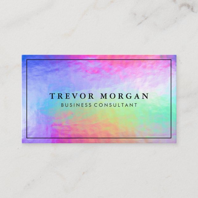 Rainbow Iridescent Colours Business Card (Front)