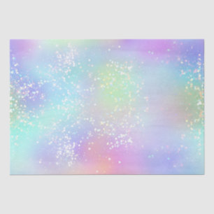 Rainbow Iridescent Foil and Holographic Glitter Tissue Paper