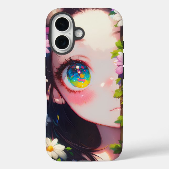 Rainbow Iris Elf among Wildflowers Case-Mate iPhone Case (Back)