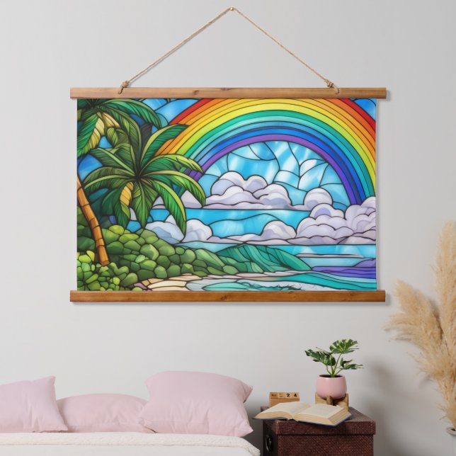 Rainbow island hanging tapestry (Bedroom)