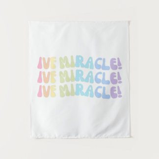 Rainbow IVF MIRACLE Preppy Infertility Awareness Tapestry