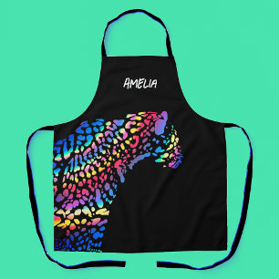 Rainbow Jaguar Personalised Apron