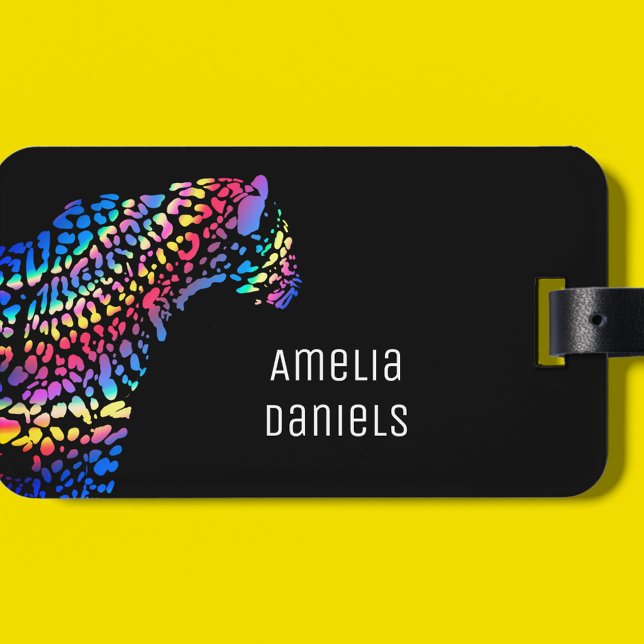  Rainbow Jaguar Personalised Luggage Tag (Creator Uploaded)
