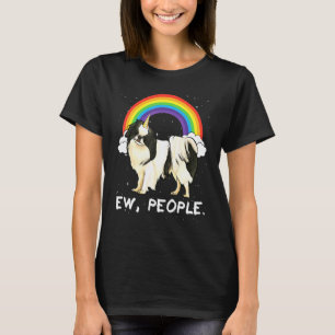 Rainbow Japanese Chin Ew People Unicorn Dog T-Shirt