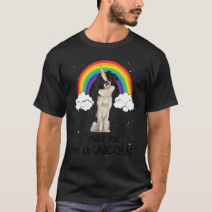 Rainbow Japanese Chin Trust Me I'm A Unicorn Dog T-Shirt