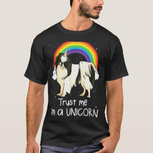 Rainbow Japanese Chin Trust Me Im A Unicorn Dog T-Shirt