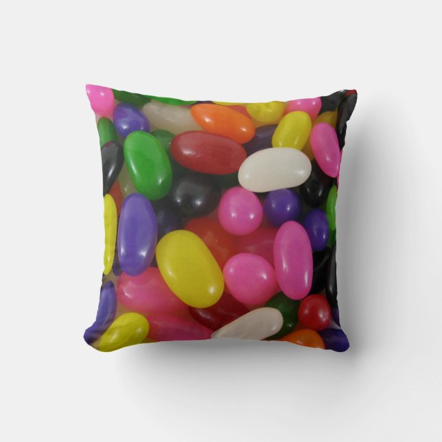 Rainbow jellybean candy JELLY BEANS cushion pillow (Front)