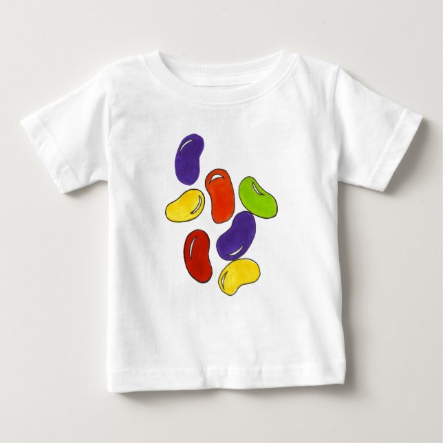 Rainbow Jellybean Jelly Beans Candy Easter Candies Baby T-Shirt (Front)