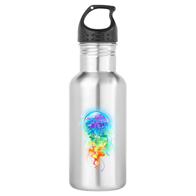 Rainbow jellyfish 532 ml water bottle (Front)