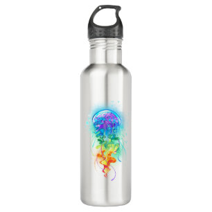 Rainbow jellyfish 710 ml water bottle