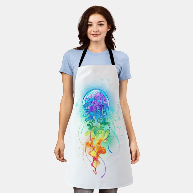 Rainbow jellyfish apron (Worn)